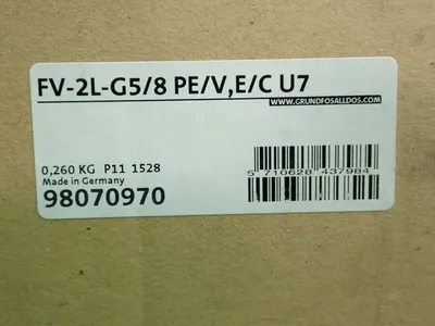 New | in-Stock GRUNDFOS FV2LG5/8PE/V,E/CU7 Connector Accessories | HGR 24 #753172