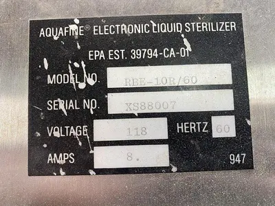 USED AQUAFINE RBE-10R/60