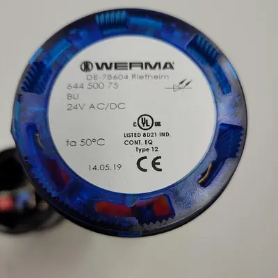 Used WERMA WERMA 645 820 75 DE-78604 RIETHEIM & GREEN/ORANGE/RED/BLUE LIGHTS 644-500-75 DE-78604 Misc Electrical & Power Parts | ND Industrial Surplus #1222011