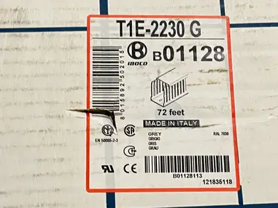 T1E-2230G | IBOCO  Light Gray Narrow Finger Wire Duct 1 Carton 12 Lengths 72ft - New Other