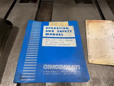 14' X 3/8" CINCINNATI MODEL 375-HS HYDRAULIC SHEAR WITH BACK GAUGE; FLOOR STANDING, NEW 1998: YOBRO #24238