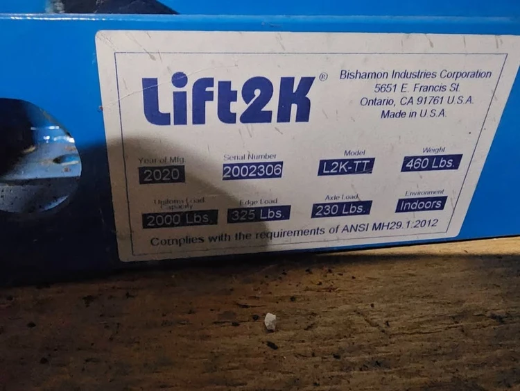 Used Bishamon L2K-TT Scissor Lifters South Carolina US | ISP Equipment Group #1319096