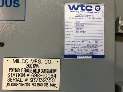 USED MEDAR WELDING  GUN CONTROLLER STATION