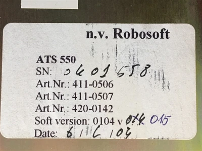 USED ROBOSOFT ATS550 , CONSISTING OF:-