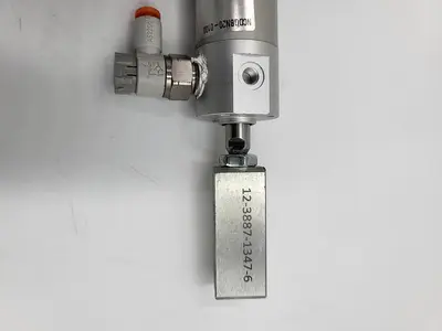 Used SMC SMC PNEUMATIC CYLINDER NCDGBN20-0100 & TWO AS2201F VALVES Pneumatic Cylinders | ND Industrial Surplus #1216746