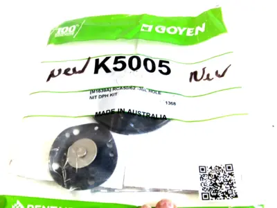 NEW PENTAIR/GOYEN K5005 DIAPHRAGM KIT M1639A RCA50/62