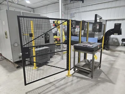 2012 Fanuc Robot R-2000i6 210FS Robotic Arm System w/ Camera System, Pallet Supports, Controllers,