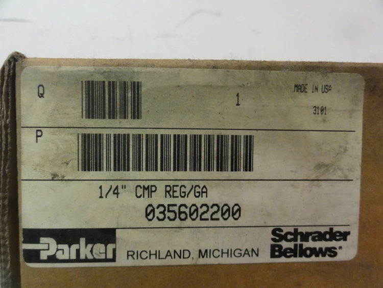 New | in-Stock PARKER 035602200 Air Pressure Regulators Connecticut US | BG Industrial Surplus #473181