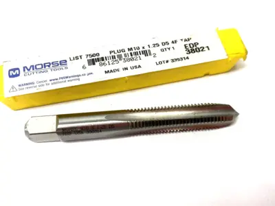 New | in-Stock Morse Cutting Tools Plug Tap 7500 M10 × 1.25 PLUG_D5 Taps & Dies Michigan US | Maverick Industrial Sales #1391725