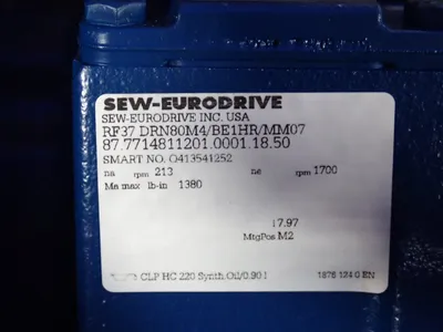 USED SEWEURODRIVE RF37 DRN80M4/BE1HR/MM07