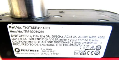 NEW FORTRESS TA2T6SE411X001 INTERLOCK SWITCH ITM-00054266