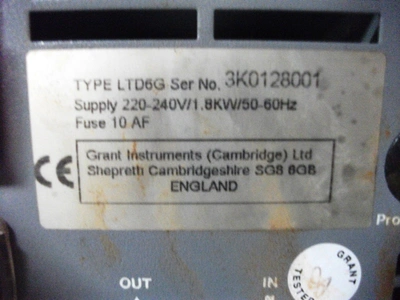 20L Refrigerated S/S Grant Water Bath LTD6/20
