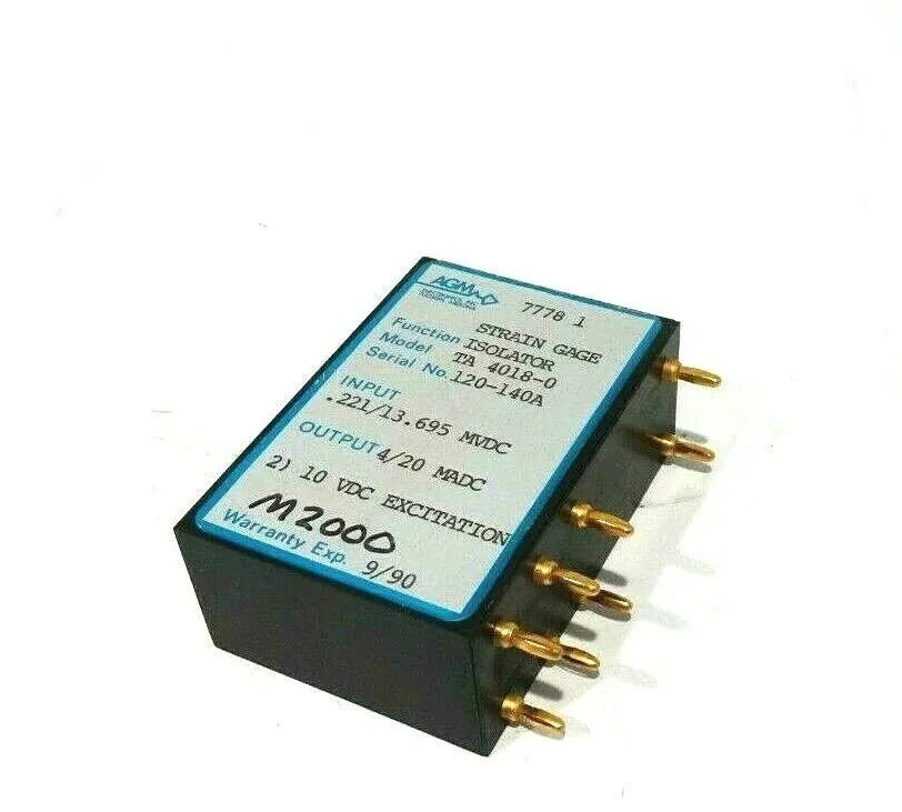 USED AGM ELECTRONICS TA 4018-0 STRAIN GAGE ISOLATOR TA40180