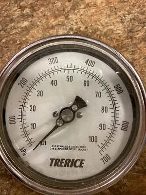 Trerice Liquid Filled Pressure Gauge 0-100PSI