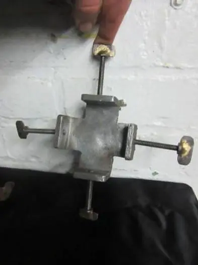1860-385 RARE ANTIQUE ORNAMENTAL & ENGINE TURNING WORK HOLDING VISE