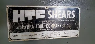 Used HTC 250-10A Power Squaring Shears (Inch) Ohio US | D & D Industries #1271583