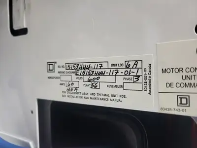 USED SQUARE D MODEL 6