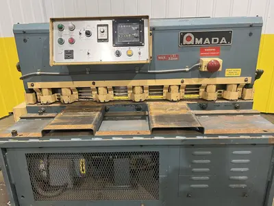 4' (48") X 10 GA AMADA MODEL #S-1232 HYDRAULIC SHEAR: STOCK #18197