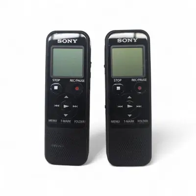 2 Sony ICD-PX440 Stereo IC Digital Voice Recorder.