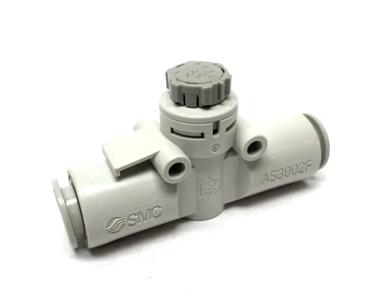 Used SMC INLINE FLOW CONTROL FITTING 12MM TUBE Hoses | Maverick Industrial Sales #1104638