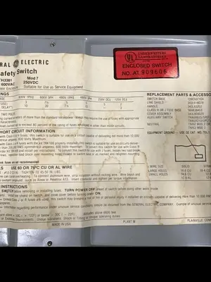 USED GENERAL ELECTRIC / GE TH3361