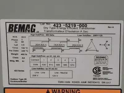 New | in-Stock BEMAG 423-5219-000 Transformers British Columbia CA | Lenmark #265910