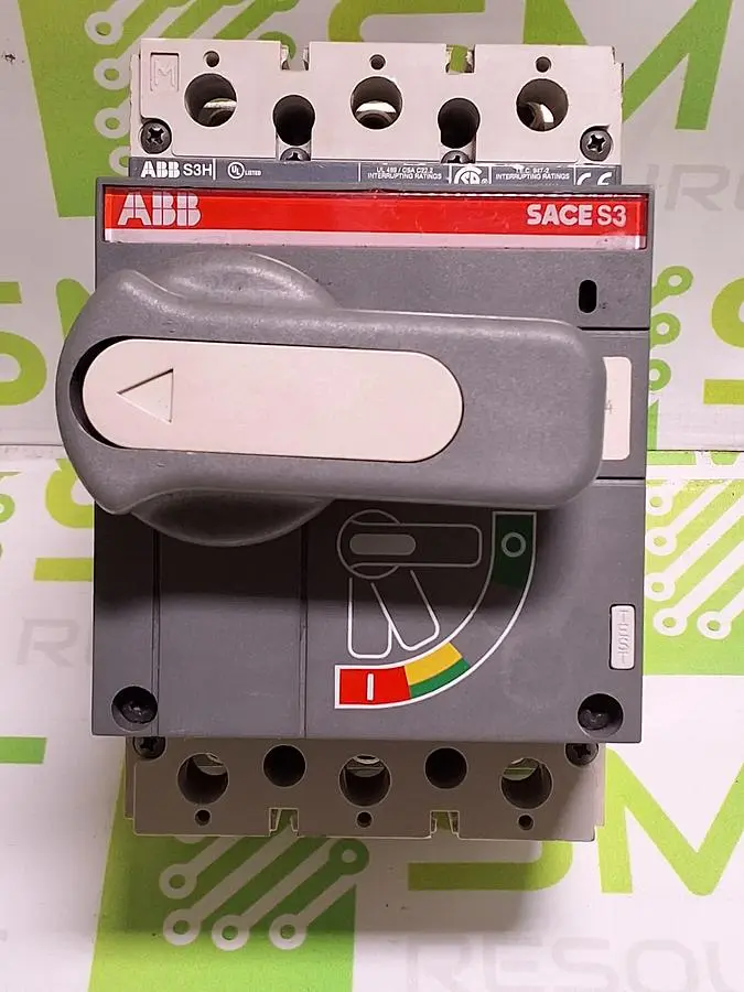 ABB SACE S3 S3H 90A 3-POLE CIRCUIT BREAKER 600VAC