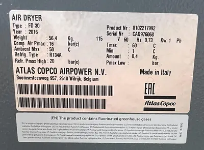 Used _UNKNOWN_ _UNKNOWN_ Refrigerated Air Compressor Dryers North Carolina US | Pruitt Machinery #1414084