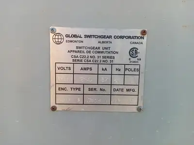 13.8kV 1200 Amp Nema 3 Cabinet with buss bar