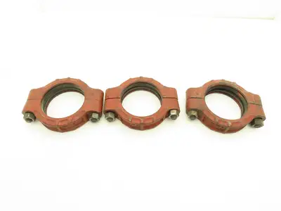 Tyler GB Gruvagrip No 100  5" Grooved Coupling Pipe Fitting w/Gasket Lot of 3