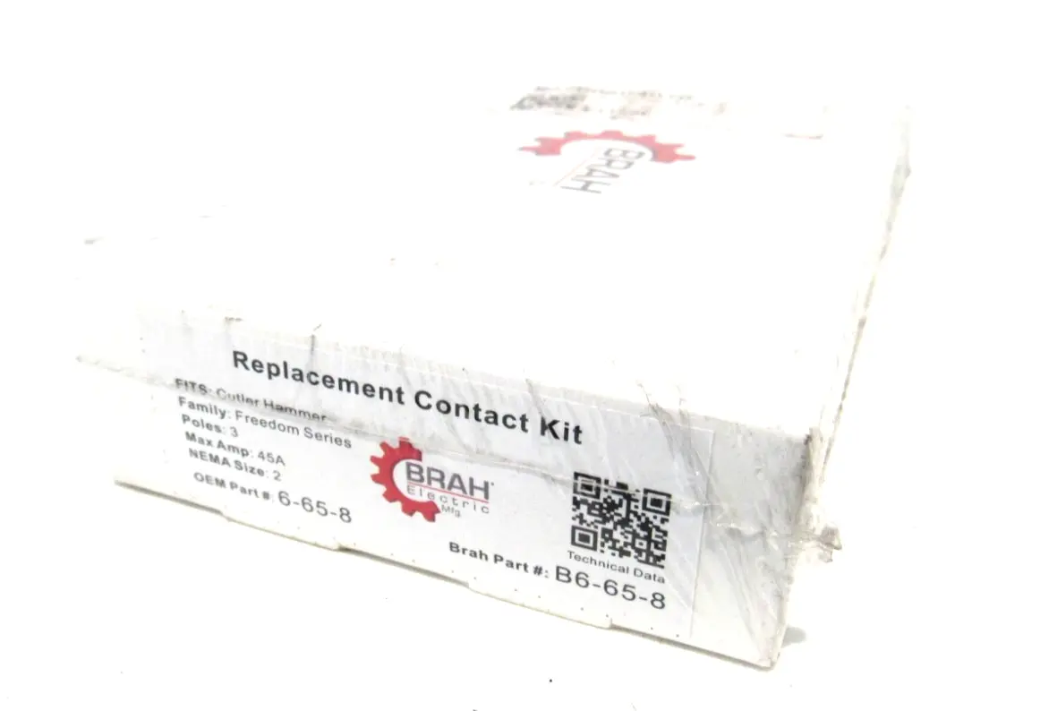 NEW SEALED BRAH ELECTRIC B6-65-8 CONTACT KIT 3 POE SIZE 2 B6658
