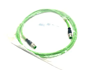 USED BECKHOFF DOUBLE ENDED ETHERCAT CABLE M12 4-PIN 2M