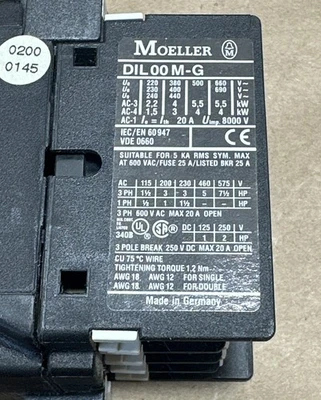 NEW Moeller DIL00M-G
