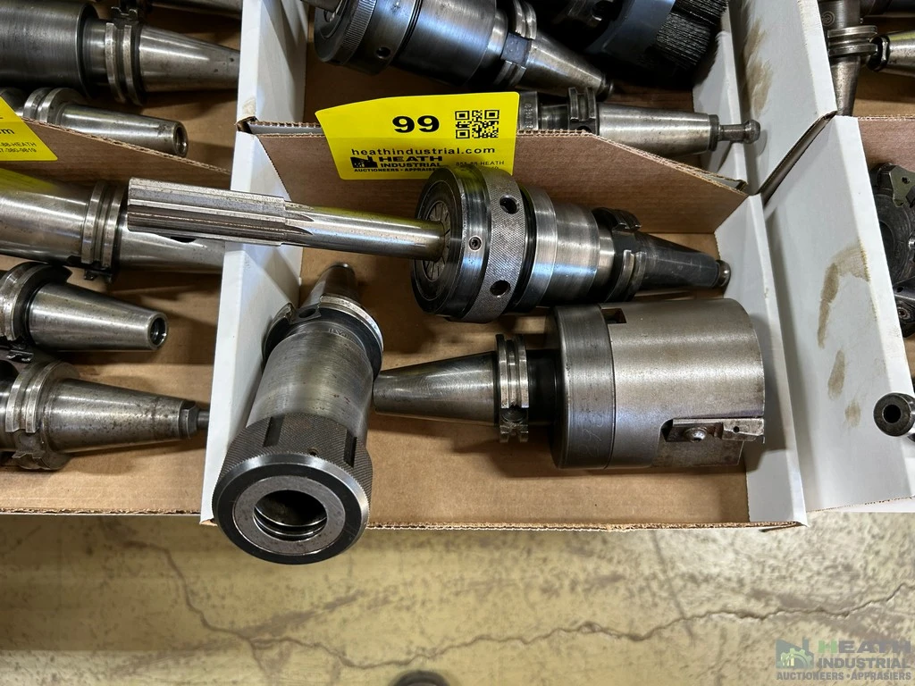 Used _UNKNOWN_ (3) ASSORTED CAT40 TOOL HOLDERS WITH TOOLING CAT Holders Illinois US | Heath Industrial Auction Services #1549686