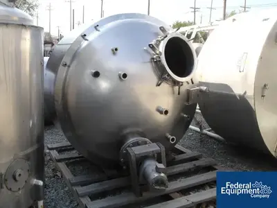 USED Vessel Craft 650 Gal Vessel Craft Reactor, 316 S/S, 50/50#