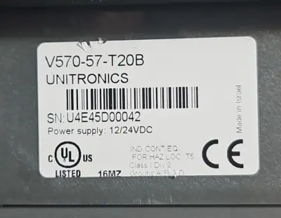 Unitronics V570-57-T20B HMI Controller (BIN742)