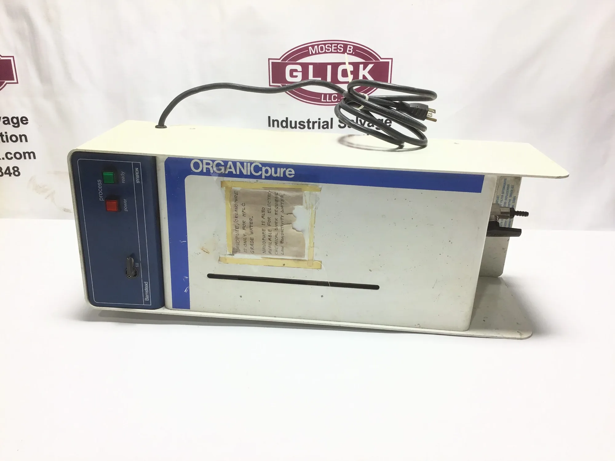 SYBRON Barnstead ORGANICpure D3600 Water Purifier