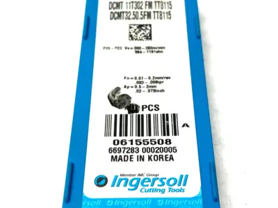 DCMT32.50.5FM TT8115 | Ingersoll  Turning Insert DCMT 11T302 FM TT8115 PKG OF 6 - New Other