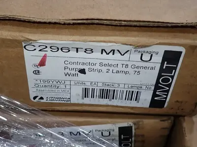USED LITHONIA LIGHTING C296T8 MV