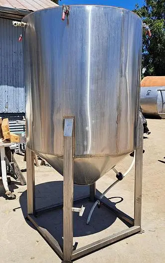 Tank, 400 Gallon, 304 Stainless Steel, Jacketed, Cone Bottom - #S745258
