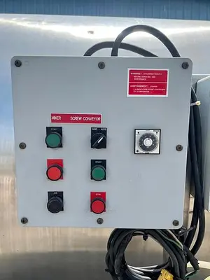 🔴 Heading to Auction May 27 - Used Rotating Drum Tumbler, 2000 Lbs Capacity, With Screw Conveyor