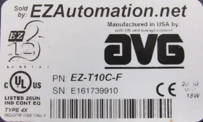 NEW AVG AUTOMATION EZ-T10C-F OPERATOR INTERFACE EZT10CF