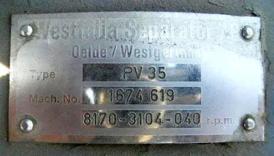Westfalia CA 365-010 sanitary decanter centrifuge, 316SS.