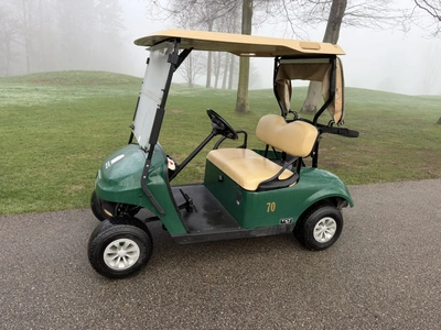 (1) 2019 E-Z-Go EFI golf cart with a Kawasaki gas engine, model 657061G01, includes canopy, fold-dow...
