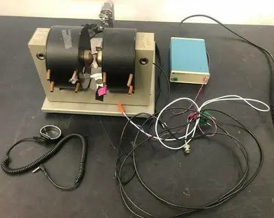 LAKE SHORE Electromagnets on stand with 2.5''thick x5.5'' dia  WITH 110 CURRENT
