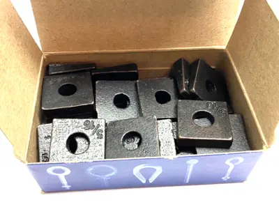 USED CHICAGO HARDWARE & FIXTURE COMPANY BLACK-OXIDE SQUARE BEVEL WASHER 5/16"
