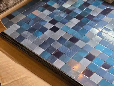 (5) Tile Sheets 11-1/2" x 11-1/2", (36) Acrylic Plastic Mirror Stickers 3-1/4" x 3-1/4"