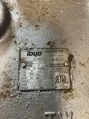 Used TOYO DL-20 Pumps | Surplus Asset Holdings #1206175