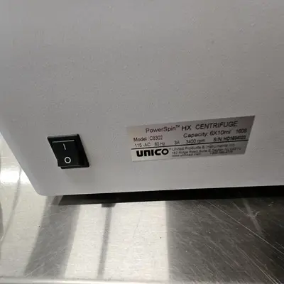 Used Unico Unico C8302 PowerSpin 3400RPM 110V HX Centrifuge 663546984304 Lab Centrifuges Texas US | PT Medical Technologies #1458877
