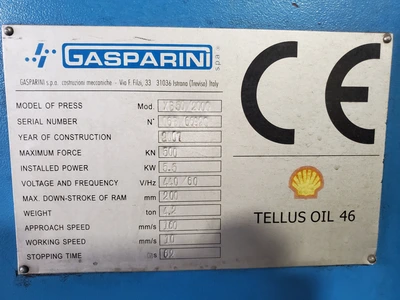 2007 GASPARINI XB50/2000 Brakes (Press Brakes) | Mohawk Machinery (7)
